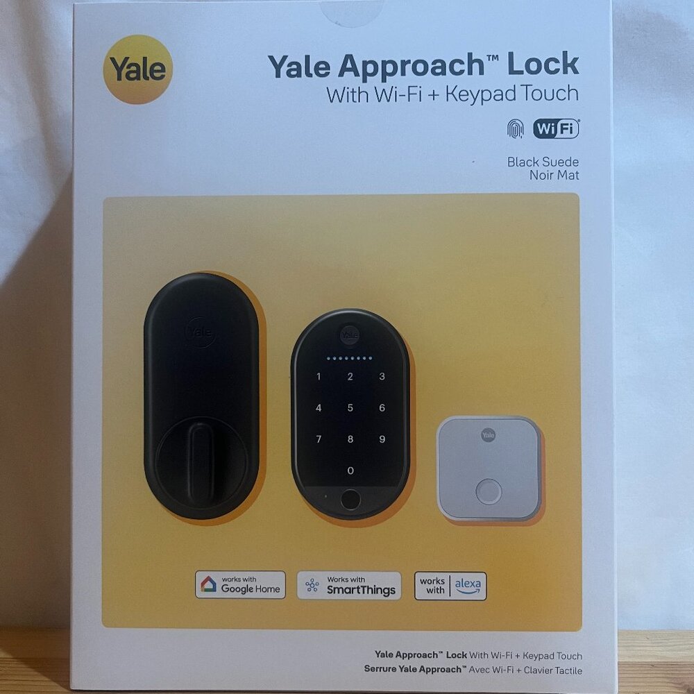 Yale Approach Wi-Fi Smart Lock with WiFi +Keypad Touch in Black Suede Brand New